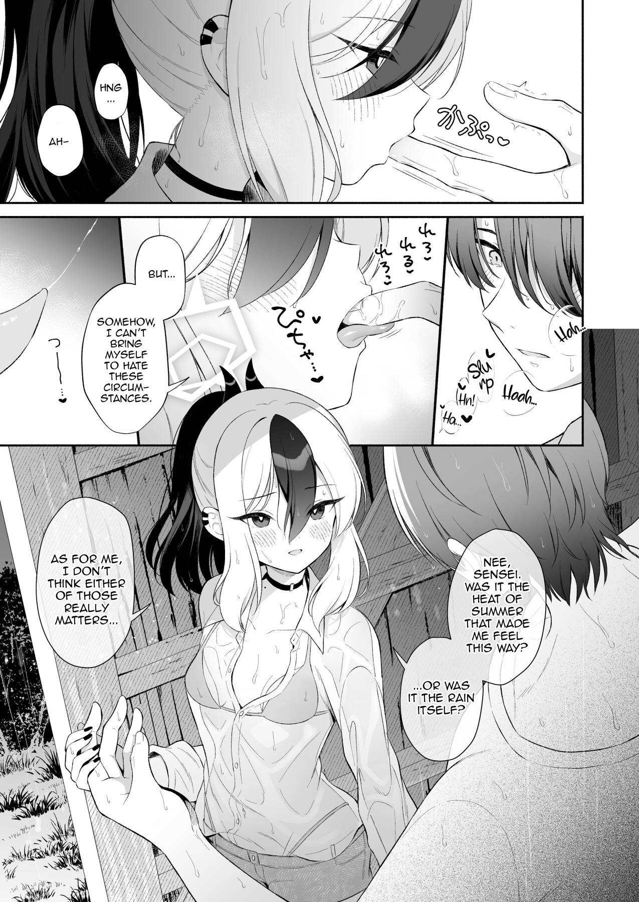 Hentai Manga Comic-Rain Soaked Kayoko at the Bus Stop + Omake manga after that day.-Read-6